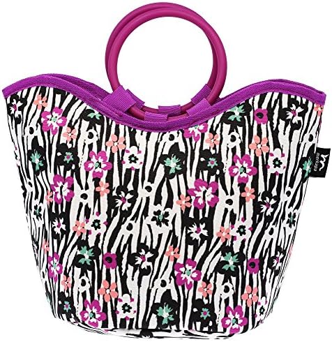 Merkapa Insulated Lunch Bag Thermo Cooler Tote (Zebra Floral)