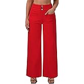 roswear Wide Leg Jeans Woman High Waist Stretchy Loose Denim Pants