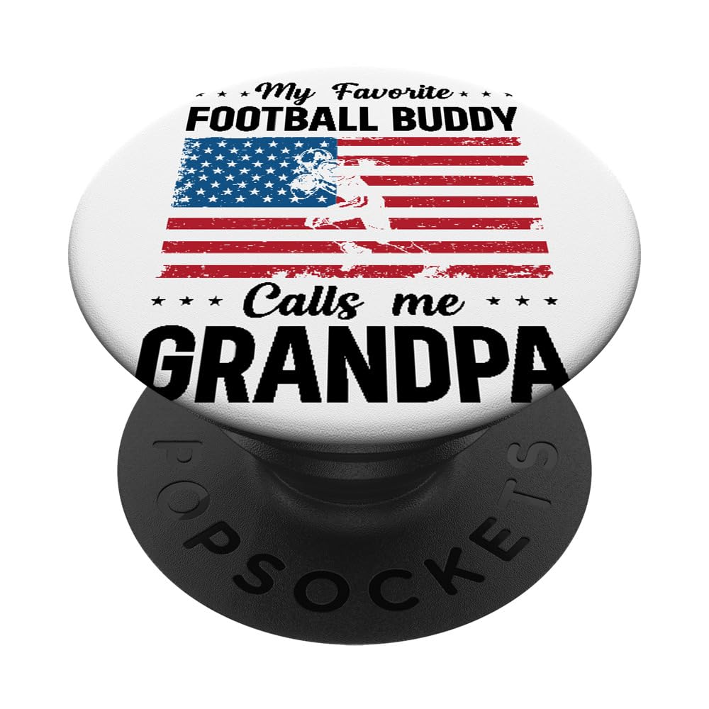 Football - My Favorite Football Buddy Calls me Grandpa PopSockets Swappable PopGrip