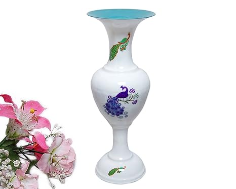 Buy Ma Design Hut Flower Vase Peacock Hand Paint Work Showpiece