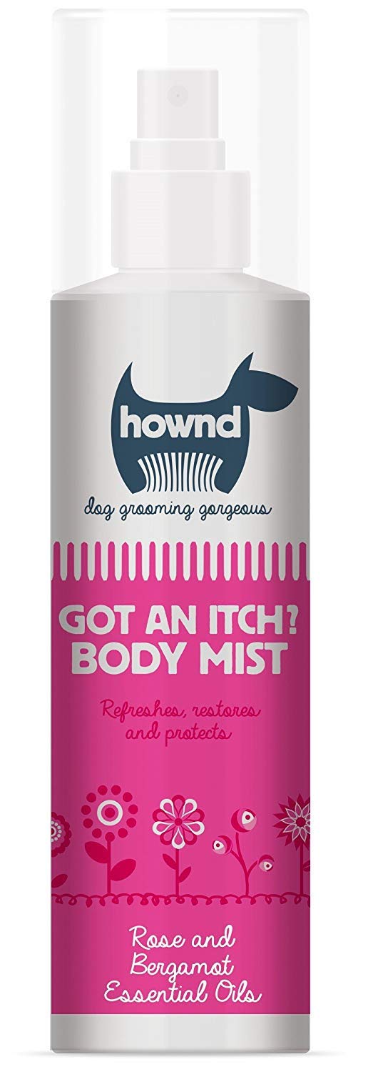 HOWND Got An Itch Dog Deodorising Spray for Smelly Dogs -PH Balanaced - Soothe & Nourish Dry Flaky SKin - Detangler Body Mist 250ml