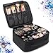 Portable Travel Makeup Bag Organizer | Cosmetic Case Organizer | 9.8'' Makeup Train Case with Adjustable Compartments | by TOP S.X.