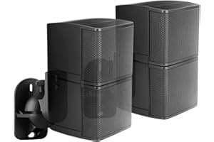 TNP Universal Satellite Speaker Wall Mount Bracket Ceiling Mount Clamp with Adjustable Swivel and Tilt Angle Rotation For Hom