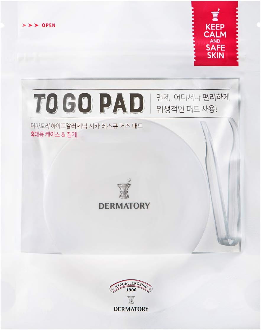 Dermatory Hypoallergenic Cica Rescue Gauze Pad 100ml / 3.38 fl.oz./ 60pad