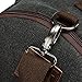 LUXUR Retro Duffel Cylinder Bag 27L Canvas Travel Backpack for Men Hiking Luggage Weekend Bag , Black