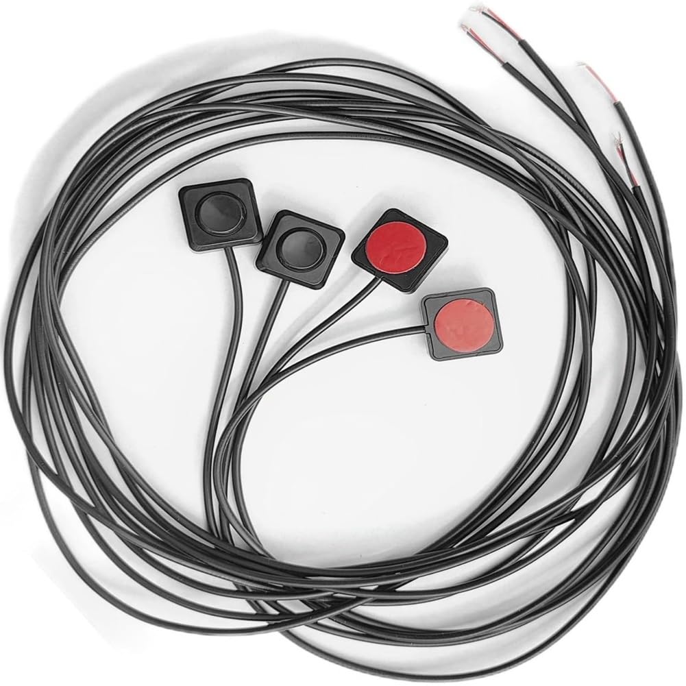 Tskcvy 4Pcs Momentary Switch Momentary Push Button on Off Switch 12V 24V Mount Mini Button Switch Line Length 120cm