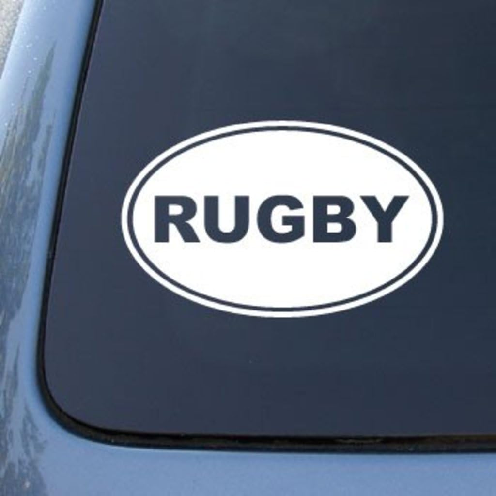 CMI575 Rugby Decal Rugby Euro Oval Die Cut Vinyl Car