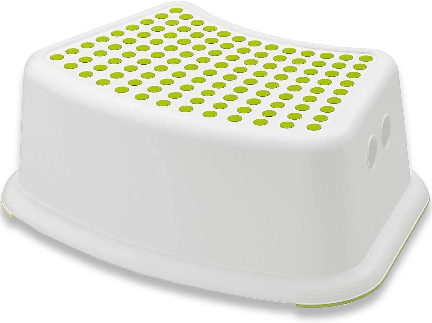 Step Stool for Kids, Non Slip Plastic Booster Foot Step Stool, Toddlers Stool For Potty Training, Sturdy Durable Children Stepping Stool for Bathroom, Kitchen, Washing Hands, Brushing Teeth (Green)