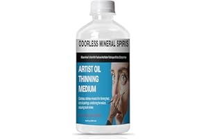 LIIZOUSUDA Odorless Paint Thinner for Oil Painting - Oil Painting Supplies for Thinning Oils, Artists, Professionals - 16.9oz