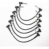 Senor 6 Inch Guitar Patch Cables - Black 6-Pack Effect Pedal Cables