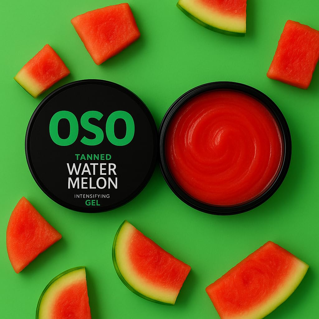 OSO Tanned - Tanning Accelerator Gel - 100g Watermelon, Infused With Shea Butter, Vitamin E, Ultra Hydrating, Sunbed & Outdoor Tanning, Designed To Enhance Your Tan, Extremely Intense For Darkest Tan