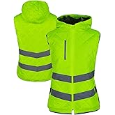 PALAMLY Safety Vest for Women with Hood,ANSI Class 2 Hi Vis Vest for Women Outdoor