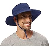 Rosoz Sun Hat for Men Women Boonie Bucket Hat Wide Brim Breathable Cooling Fishing Hats Safari Beach Garden UV Protection