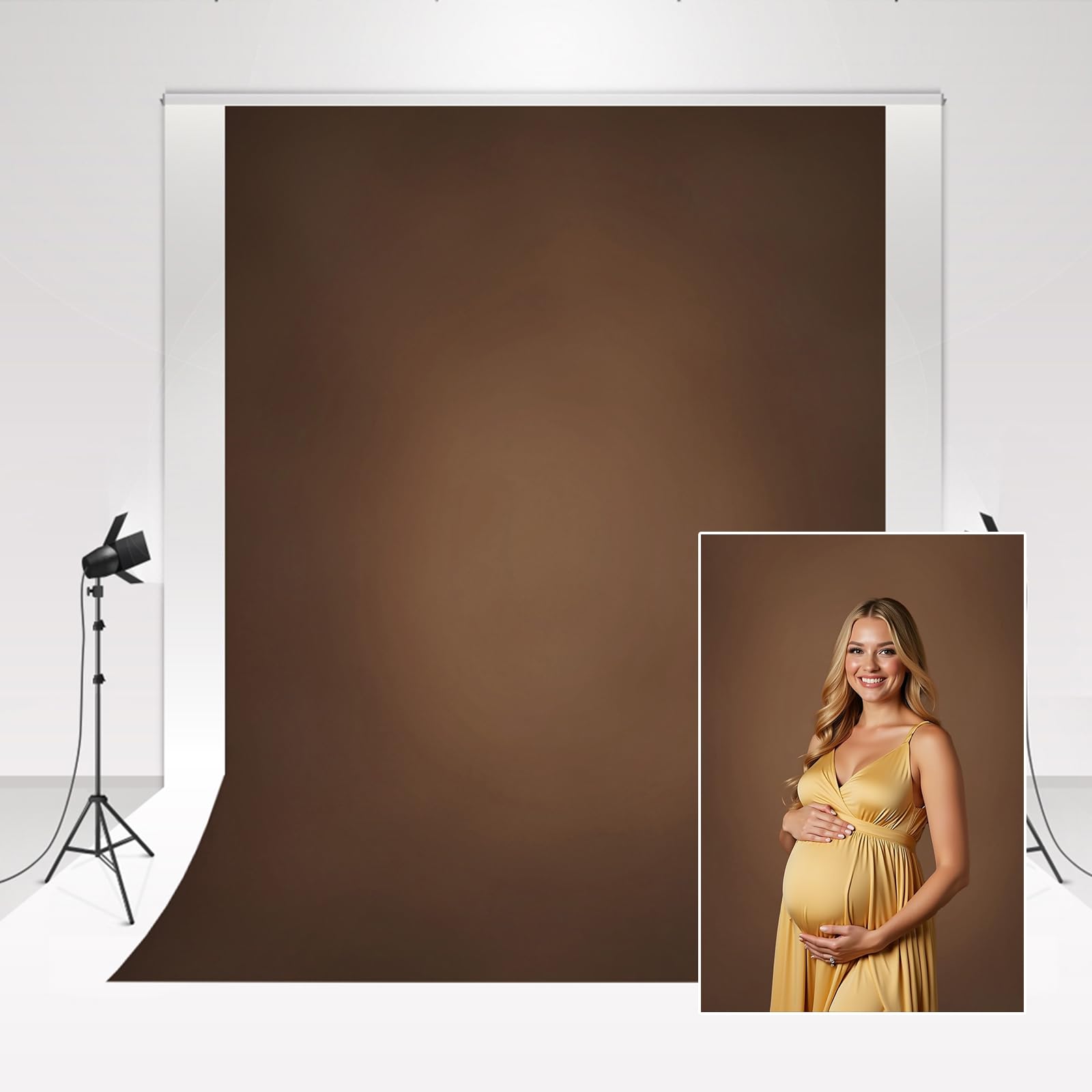 Kate Brown Backdrop 3x3m Abstract Portrait Texture Photo Background for Portrait Photo Studio — image 1