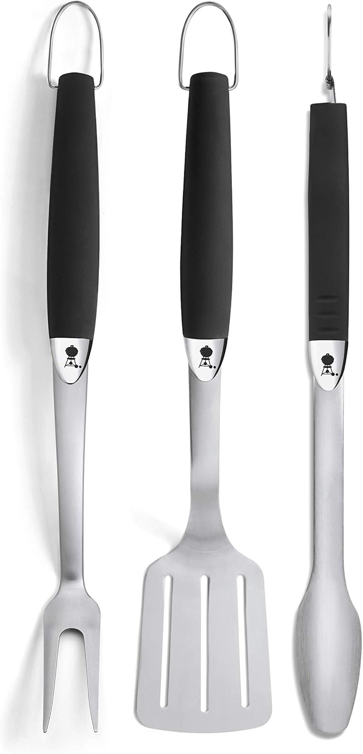 Weber 6630 3Pc Ss Tool Set, 3-Piece : Barbecue Tool Sets : Garden & Outdoor