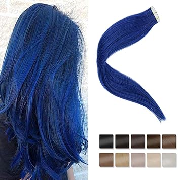 Amazon Com Laavoo 22inch Human Hair Color Tape Extension Dark