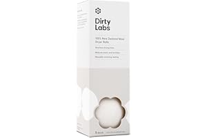 Dirty Labs | 100% New Zealand Wool Dryer Balls | 3 Balls | Shorten Drying Time | Reduce Static & Wrinkles | Dryer Sheet & Fabric Softener Alternative