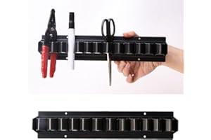 EKDJKK Horse Whip Crop Holder, Whip Rack Wall Mounted, Bracket for Horse Stables, Durable Horse Whip Storage Organizer, Holds up to 12 Whips or Crops, Black