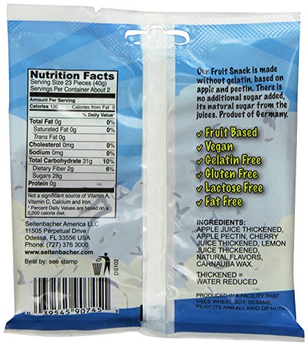 Seitenbacher Cherry Dolphins Gummi Fruit, 3.0-Ounce Bags (Pack of 12)