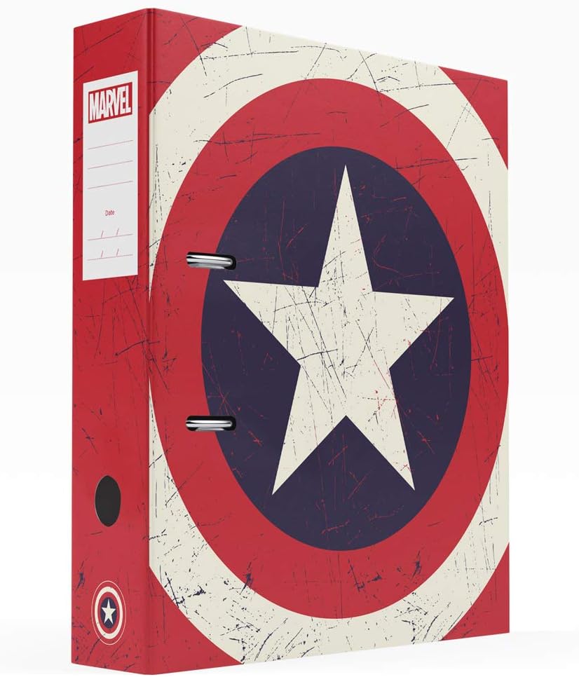 Official Marvel Lever Arch File – Captain America A4 File Folder – BigaMart