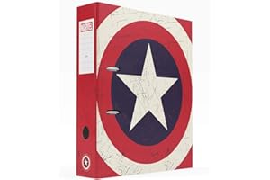 Grupo Erik Lever Arch File - Marvel Captain America | File Organiser 11 x 12.6 inches - 28 x 32 cm Folders for Paperwork A4, Ring Binder A4 | Marvel Gifts, Marvel Stationery