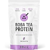 Boba Tea Protein Taro Milk | 25g Grass-Fed Whey Protein Isolate Powder | Gluten-Free & Soy-Free Bubble Tea Drink | Real Ingredients & Lactose-Free Protein Drink | 25 Servings
