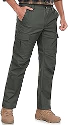 SPOSULEI Men's Cargo Work Pants Waterproof Ripstop