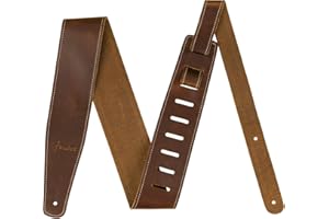 Fender Broken-In Leather Guitar Strap, 2.5in, Tan