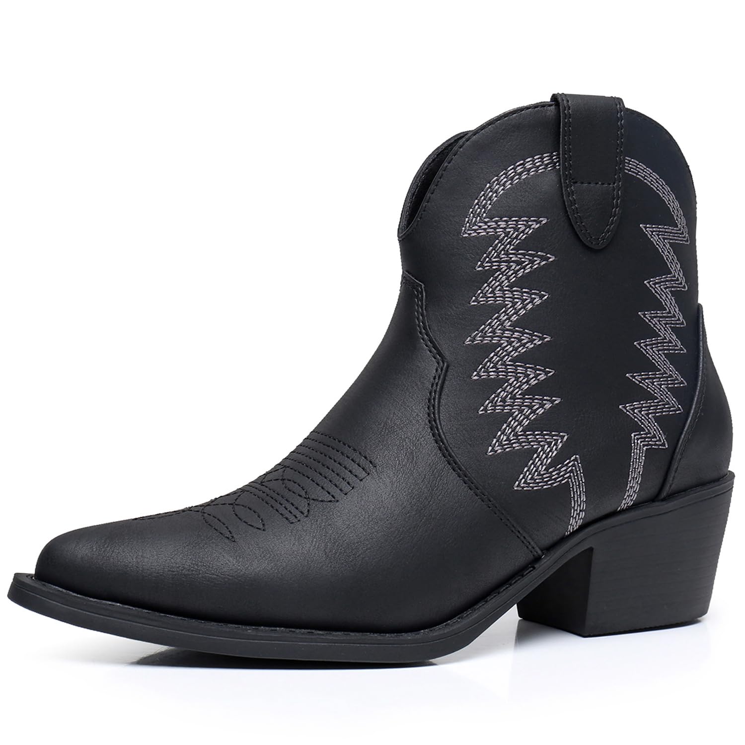 Photo 1 of GLOBALWIN Women's Black Cowgirl Boots Cowboy Western Ankle Boots For Women Size 10M