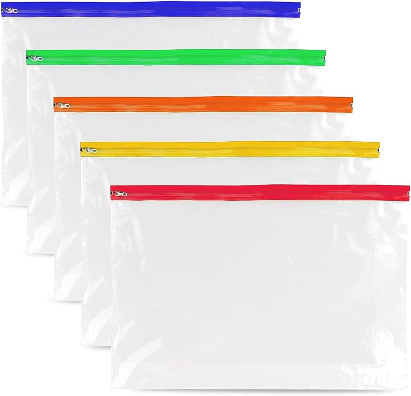G4GADGET 25 A4 Plus Zip Pouch Document Wallet Assorted Colors Waterproof