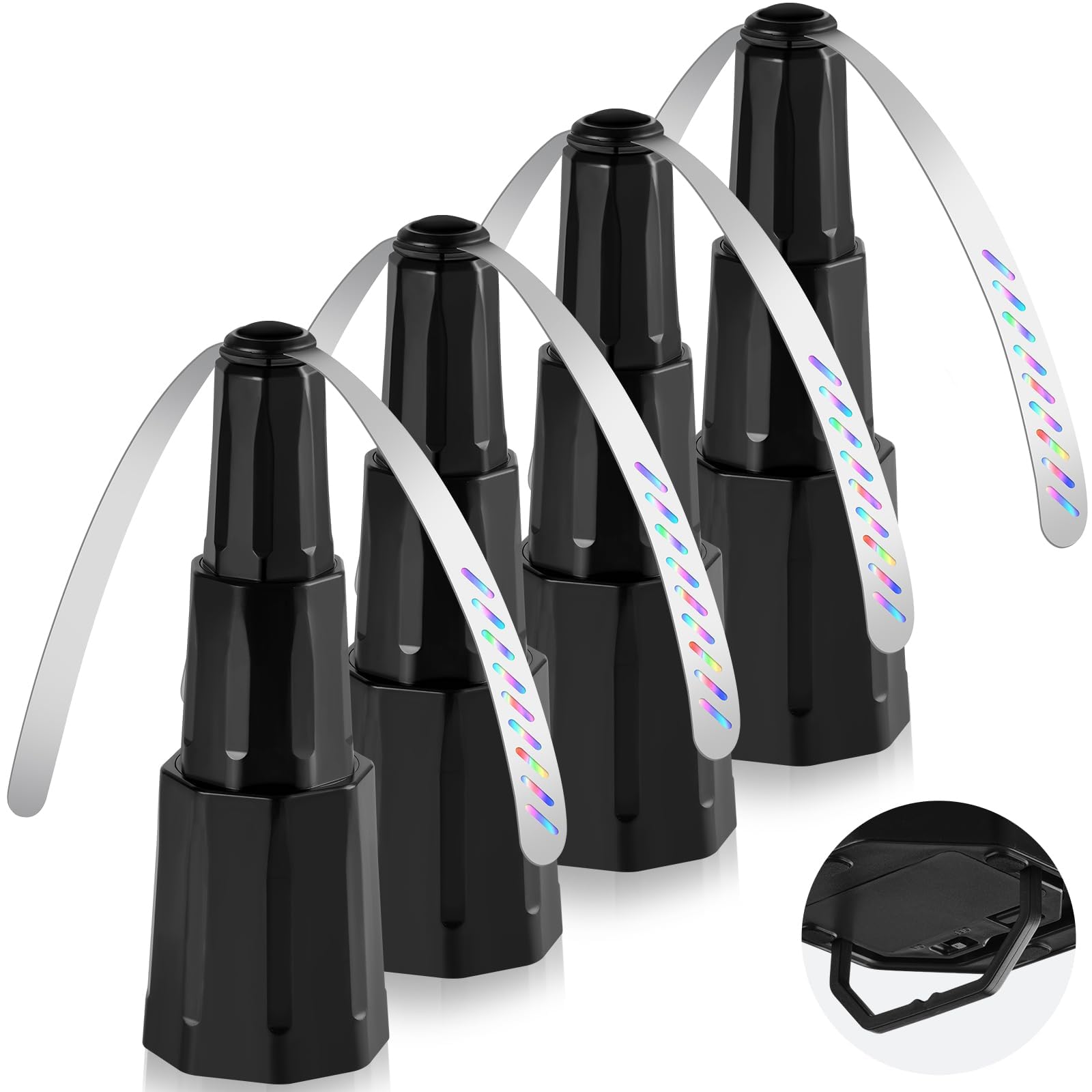 Photo 1 of hyxjzh Fly Fans for Tables, Bug Fans with Holographic Blades, Battery Operated Fly Repellent Fan, Keep Flies Away from Picnic, BBQ, Restaurant, Party, Indoor and Outdoor, 4 Pack