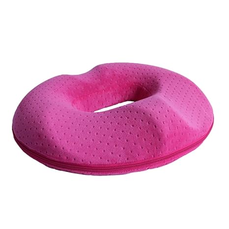 KESOTO Orthopädisches Sitzkissen Sitzring Hämorrhoiden Steißbein zur Entlastung, aus Schwamm - Rose Red