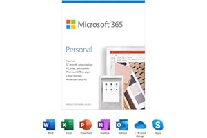 Microsoft 365 Personal | 12-Month Subscription, 1 person | Premium Office apps | 1TB OneDrive cloud storage | PC/Mac Keycard