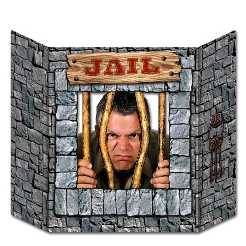 Beistle 57985 Jail Decorative Photo Prop, 3-Feet 1-Inch by 25-Inch