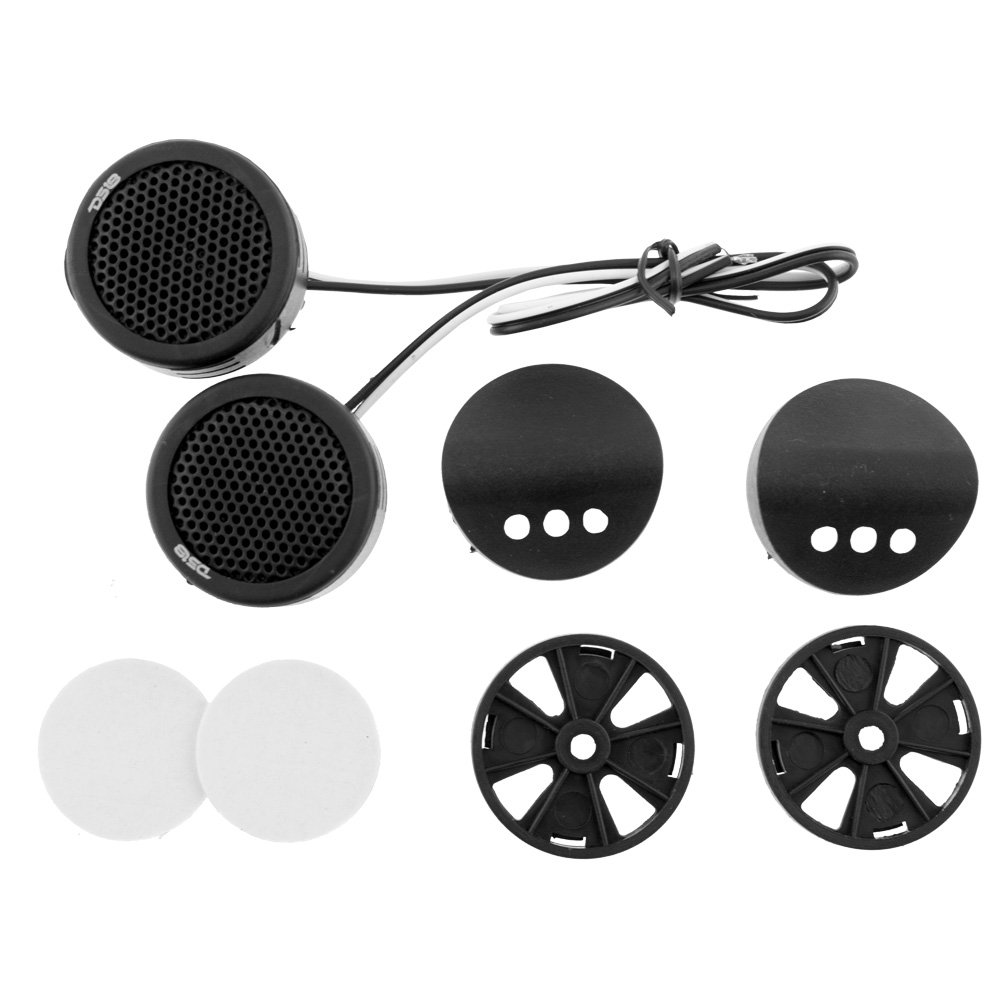 DS18 Car Audio Tweeter Dome Piezo 80w Watt Dash Door Surface Mount TWPZ Pair