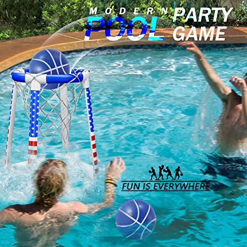 HAHAKEE Pool Basketball Hoop,Floating Basketball Hoop,Perfect for