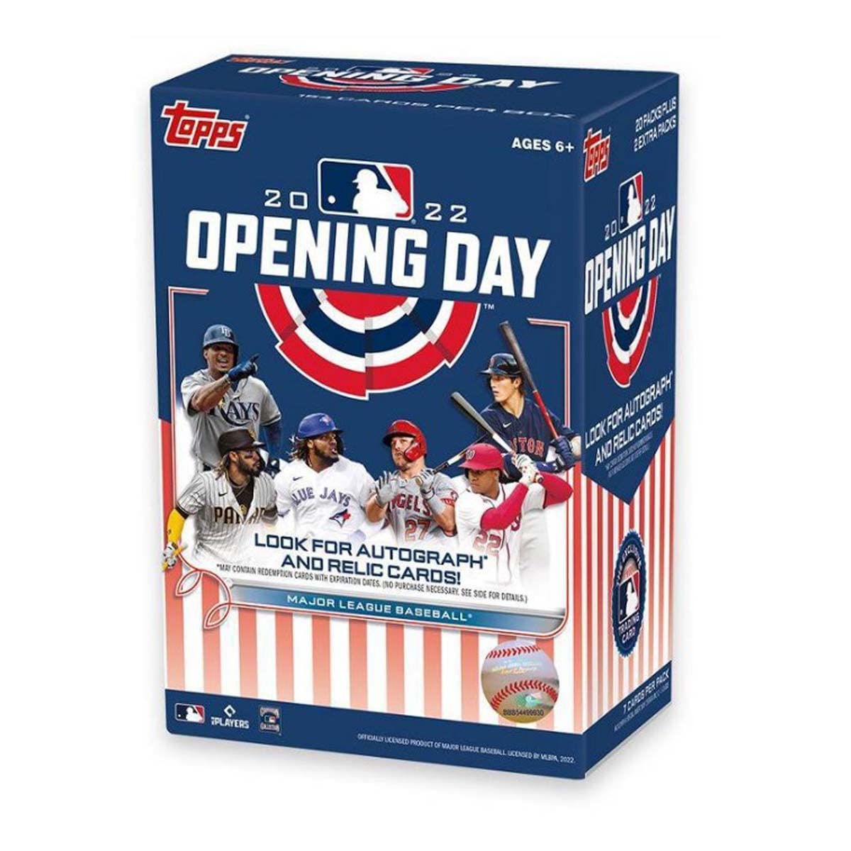 Photo 1 of 2022 Topps Opening Day Baseball Blaster Value Box - 154 Trading Cards per Box