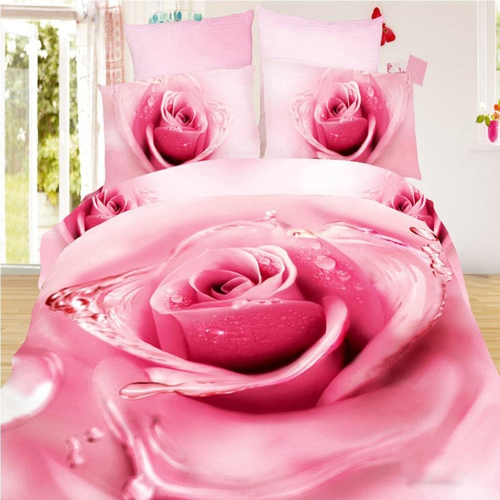 Nccntoo 3D Printing Twill Cotton Plate Quilt Bed Sheets 1.5 / 1.8M , (1) , 1.8m (6 feet) bed