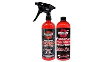 RENEGADE PRODUCTS Renegade Metal Maintenance Bundle – Pro Red Liquid Metal Polish & EZ Red Sprayable Polish – 2-Step Aluminum & Stainless Steel Kit (2 x 24oz)