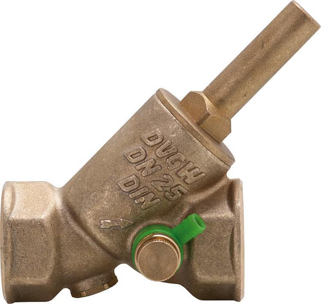 JS Check Valve - Backflow Preventer DVGW with Drain - Angled Seat - Brass