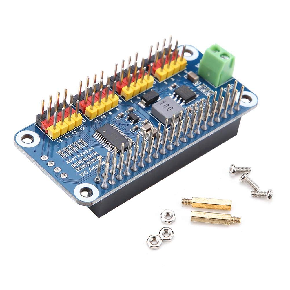 16 Channel 12-Bit PWM Servo Motor Driver Controller Board Module I2C Interface Control Steering Actuator Driver Board Steering Gear for,SG90,