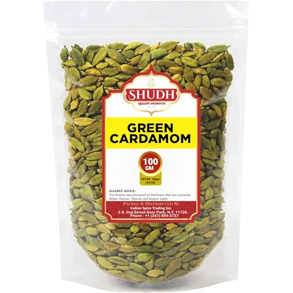 SHUDH Black Cardamom Pods 100g - Whole Kali Elaichi Indian Spice