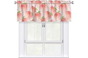 AFHYZY Valance Curtains for Windows, Short Curtains Rod Pocket Window Valances 1 Panel 54 x 18 Inch for Bathroom, Living Room