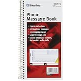 Blueline Telephone Message Book 400 Messages with Carbonless Duplicate English 11-Inchx5-11/16-Inch (D50976)