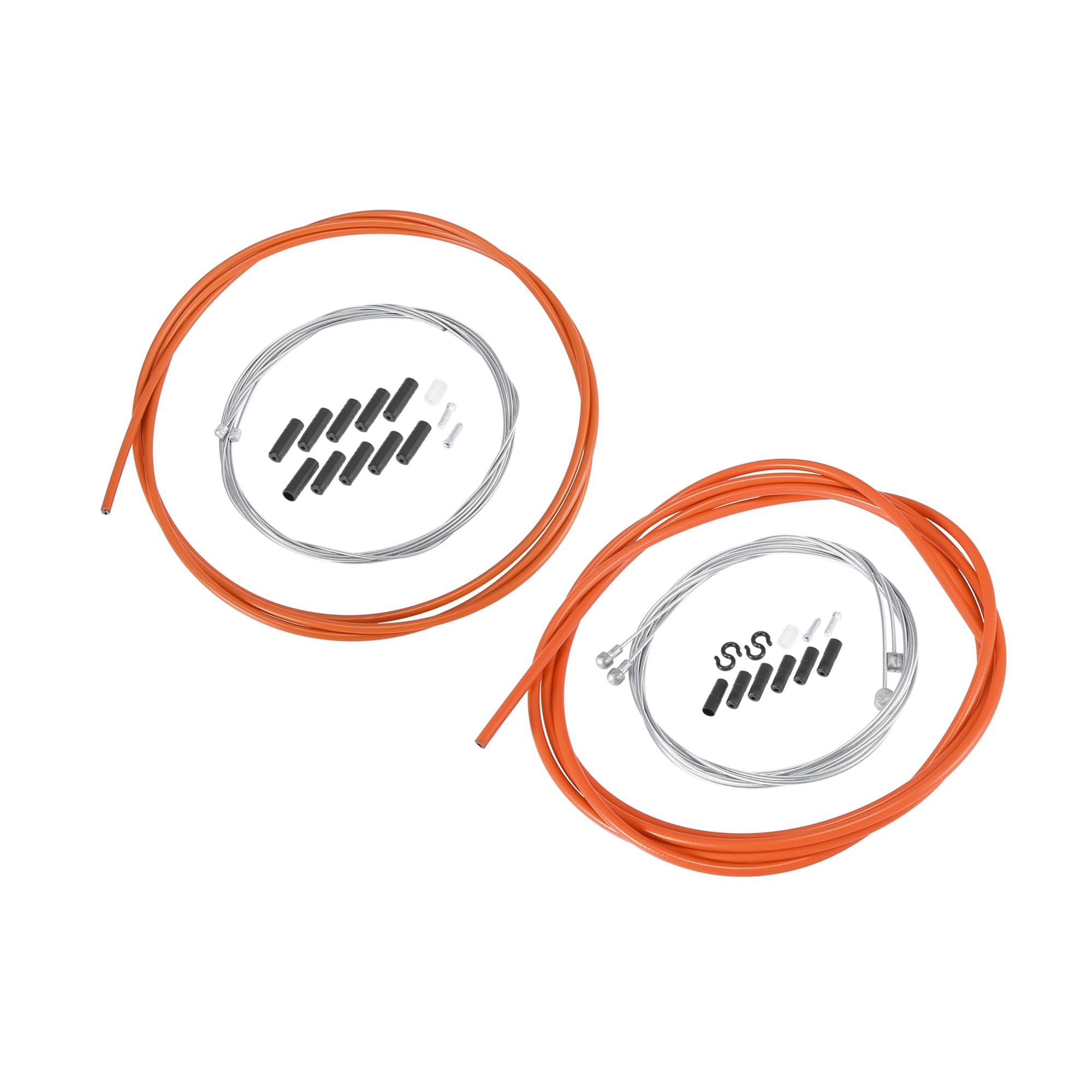 Partuto Bike Shifter Derailleur Cable and Brake Cable Housing Kit Orange Replacement