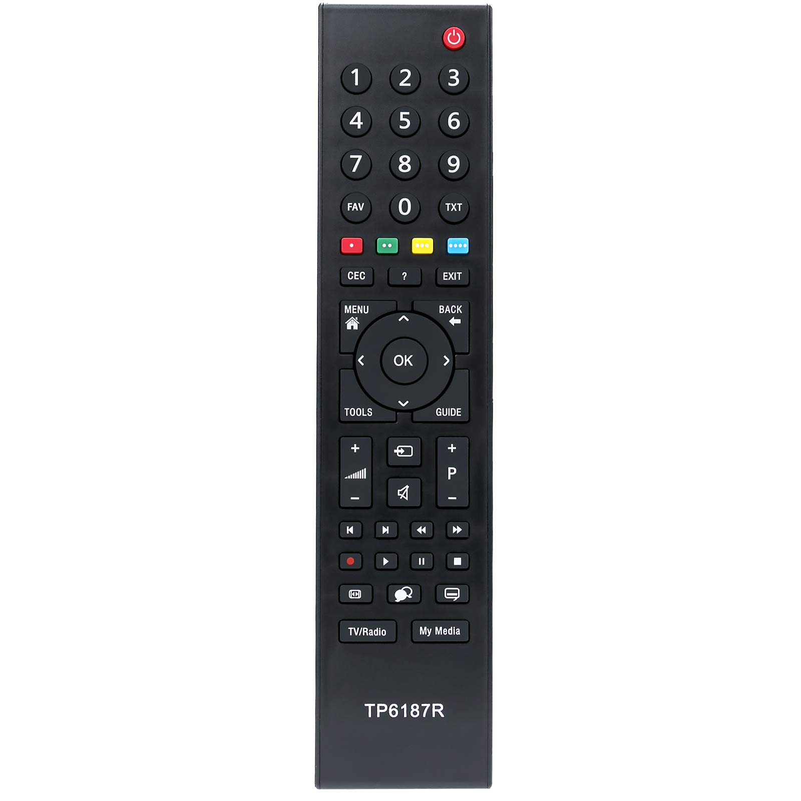 VINABTY TP6187R Replacement Remote Fit for Grundig TV 46VLE7229BF 40VLE2012EC 42VLC7121C RC3214803/01 RC3214803/03