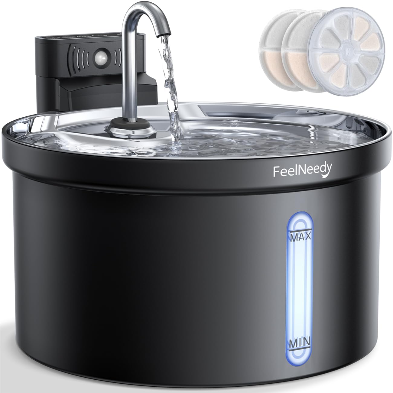 Photo 1 of *USED*
Wireless Cat Water Fountain [Water & Battery Separation] FEELNEEDY 4000mAh Battery Operated Cat Fountain, Cordless Pet Fountain with Motion Sensor for Cats Dogs-3.5L/118oz