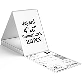 4" x 6" Direct Thermal Shipping Labels, for Commercial Grade Shipping, Perforated and Strong Adhesive Label Paper, Compatible with Most Rollo, Zebra, Munbyn, Nelko, Thermal Printers (100Lables/Stack)