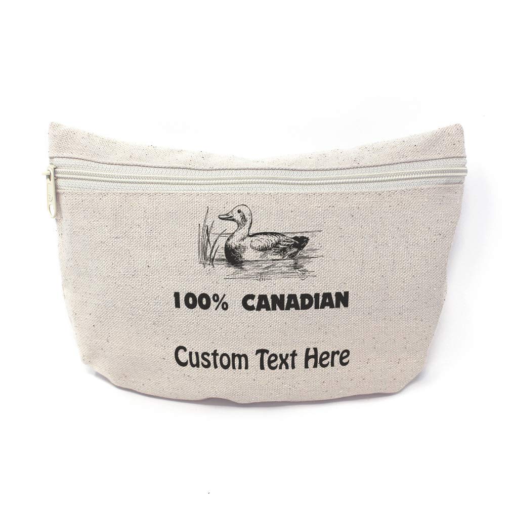Custom Canvas Makeup Bag 100% Canadian Canada Countries School Supplies Pencil Tote Pouch 9x6 Inches Natural Personalized Text Here
