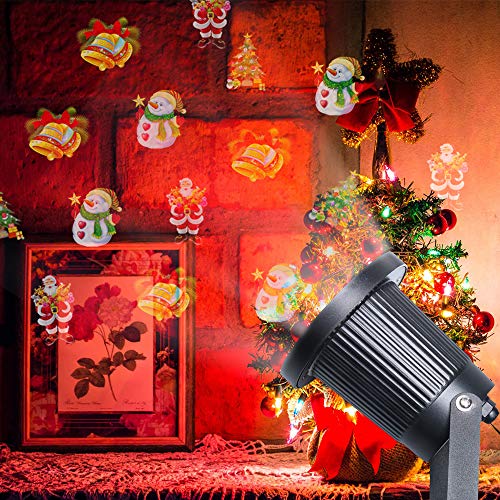 Christmas Changeable Decorative Light, Christmas Landscape Projector Lights for Outdoor Indoor, Holiday and Party Decorations, IP65 Waterproof, 1 Pack